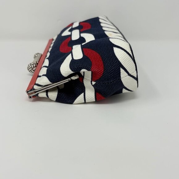 Brighton Nautical Chain Print Clutch with Chain Strap – Red, White & Blue - Picture 4 of 13